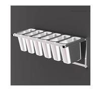 Wall-Mounted Commercial Spice Rack Set, Stainless Steel Condiment Racks Organizer Shelf For Kitchen Buffet Restaurant, Seasoning Ingredients Fruits Food Container(Silver,66.7x21x21cm)