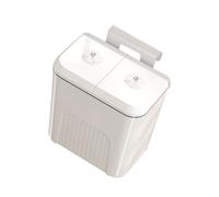 Wall Mounted Compost Bin Dry And Wet Separation Rubbish Holder Trash Can With Two Lid For Under Sink Or Desk Home Office Wall Mounted Garbage Can