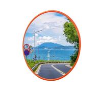 Wall Mounted Convex Mirror,Indoor Curved Safety Mirror,Wide Angle View,PC Soft Mirror Finish for Garage Home Parking Factory(45cm)