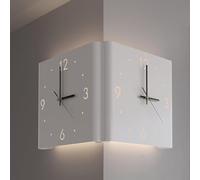 Wall-Mounted Corner Clock with Sensor-Activated Luminous Display for Modern Decorative Art