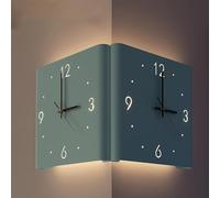 Wall-Mounted Corner Clock with Sensor-Activated Luminous Display for Modern Decorative Art