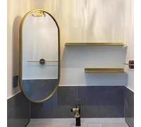 Wall Mounted Corner MirrorOval Aluminum Bathroom Mirror HD AntiFog Swivel Adjustable 50x80cmSpaceSaving Corner Decor for Modern Bathrooms