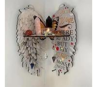 Wall Mounted Corner Shelf, Butterfly Heart Wings Wooden Floating Corner, Wall Mounted Vintage Angel Wings Corner, Wooden Floating Corner Shelves Boho Home Wall Decor for Wall Corner