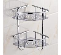 Wall Mounted Corner Shower Caddy - Brass Floating Shelves for Bathroom Sto nizer, Shampoo & Cosmetics Holder, Towel Rack, Draining Shelf, Space-Saving Solut