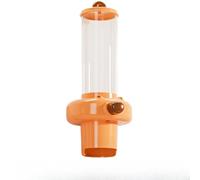 Wall Mounted Cup Dispenser, 40-Cup Capacity, Automatic Press Type, One-Touch Dispensing, No-Drill Installation, Kitchen Office Home Use(Orange)