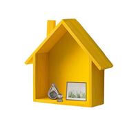 Wall Mounted Curio Cabinet, House Shaped, Wall Mounted House Shaped Exhibitions - Cute Small Decorative Decoration for the Children's Room, House Frame, Floating e for the Gift