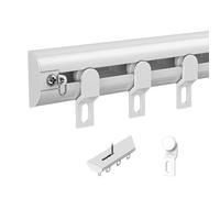 Wall Mounted Curtain Rod, 3.3-9.8ft Curtains Rails Silence Track, Aluminum Flexible Straight For Office And Living Room, Effortless Gliding(White,170cm/5.6ft)