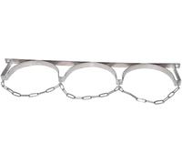 Wall-Mounted Cylinder Bracket Commercial-Grade 304 Stainless Steel Cylinder Holder with Safety Chain(34.3 in(Length))