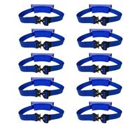 Wall-Mounted Cylinder Holder Bracket - Adjustable Oxygen Tank Storage Rack - ABS with Strap for Argon, Propane, and More(Blue,10pack)