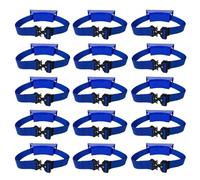 Wall-Mounted Cylinder Holder Bracket - Adjustable Oxygen Tank Storage Rack - ABS with Strap for Argon, Propane, and More(Blue,15pack)