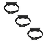 Wall Mounted Cylinder Holder Rack for Oxygen, Propane, Nitrogen - Adjustable ABS Bracket for Hospital, and Commercial Use(Black,3pcs)