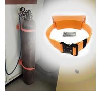 Wall Mounted Cylinder Rack with Adjustable Safety Belt and Mounting Fitting for Secure Outdoor and Industrial Storage