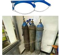 Wall-mounted Cylinder Rack with Rustproof Chain-secured Frame for Laboratory and Industrial Environments