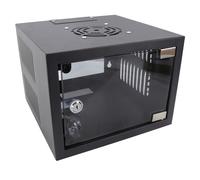 kenable Wall Mounted Data Cabinet 10 inch SOHO Networking Small 4U 300mm Black [10 inch Wide Wall Cabinet]