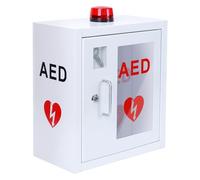 Wall-Mounted Defibrillator Cabinet with Alarm and Secure Lock | Reliable AED Storage for Home, Office and Public Emergencies