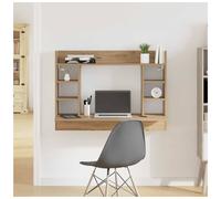 vidaXL Wall-Mounted Desk Artisan oak 105 x 48 x 75 cm Engineered wood