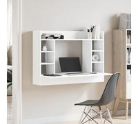 vidaXL Wall-Mounted Desk White 105x48x75 cm Engineered Wood