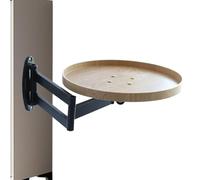 Wall-Mounted Desk - Folding Wall Table | Rotating Floating Desk | Retractable Nightstand Shelf | 720-Degree Swivel Coffee Table Expandable 180° Panel for Bedroom