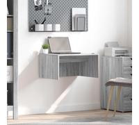 Wall-mounted desk Grey Sonoma 60x45x30 cm Engineered wood workstation for studio