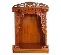Wall Mounted/Desktop Wood Buddhist Altar, Household Shrine Meditation Table