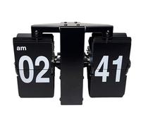 Wall Mounted Digital Flip Down Clock Room Decoration AM/PM Multipurpose 8.1x3x5.4inch for Home Office Lightweight, Style A