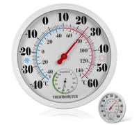 Wall Mounted Digital Hygrometer for Home Indoor Use | White ABS round Dial, Dual Scale Display, Accurate Monitoring for Nursery, Greenhouse Plants and Reptiles