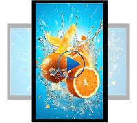 Wall-Mounted Digital Kiosk, Advertising Media Player, Digital Signage Screen, Landscape+Portrait Switching, Smart Split Screen, Remote Control, Share via App or USB