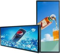 Wall-Mounted Digital Signage Display Kiosk, LCD Totem Advertising Display Screen , Windows System, Suitable for Retail Shop, Restaurant, Shopping Mall，Remote Control，Intelligent Split-Screen 27in