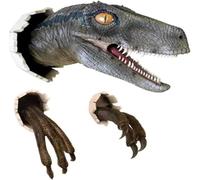 Wall-Mounted Dinosaur Resin Sculpture,With Claw Props Replica Set,3d Dinosaur Wall Head Sculpture For Home Art Decoration In Family,Wall-Mounted Dinosaurs Art,A Pcs