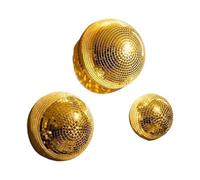 Wall Mounted Disco Glass Dome Set of 3, Reflective Decor with Adhesive for Celebration Backdrop and Room Accent Disco Half Dome Wall Decor Reflective Glass Party Backdrop Room Accent Photo Booth Dance