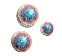 Wall Mounted Disco Glass Dome Set of 3, Reflective Decor with Adhesive for Celebration Backdrop and Room Accent Disco Half Dome Wall Decor Reflective Glass Party Backdrop Room Accent Photo Booth Dance
