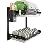 Wall Mounted Dish Drying Rack, Hanging Storage