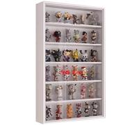 Wall Mounted Display Cabinet with Glass Door for Collectibles and Toys, Ideal for Living Room, Bedroom, and Study Organization