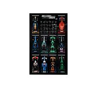 Wall-Mounted Display Case for L-E*G-O for Speed Cham-pions F1 Series - Fits 10-in-1 Car Models (77242-77251) - Clear Acrylic Dustproof Showcase Box - Gift-Ready (Model Not Included)