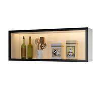 Wall-Mounted Display Case - Modern Narrow Pantry Shelf for Kitchen, No Drill Installation, Space-Saving Organizer for Home Décor and Efficient Storage Solutions