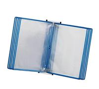 Wall Mounted Display File Holder, Catalog Rack, A4 Folder Wall-Mounted, 10 Panels Desktop/Wall Reference System, Poster Flip Book(Blue)