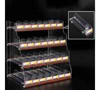 Wall Mounted Display Rack - Clear Acrylic Countertop Stand with 3 Layers & 5 Columns, Ideal for Retail Stores, Market Use, and Easy Product Visibility