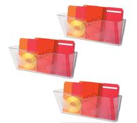 Wall Mounted Document Holders In A4 Landscape For Papers Magazines Etc Set Of 3