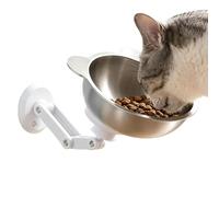 Wall Mounted Dog Bowl Stainless Steel Magnetic Adjustable Raised Dishes | Cat Food Bowl for Multi-Pet Drinking Watering Outdoor Indoor Home House Travel Senior Puppy