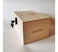 Wall-Mounted Donat Box for Church Secure Fundraising Collect Box with Side kets Design for Communi and Chari Use Ideal for Religious nizats.