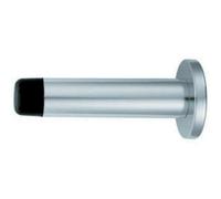 Wall Mounted Doorstop Cylinder On Round Rose 72 X 16mm Polished Aluminium