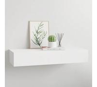 Vidaxl Wall-mounted Drawer Shelf White 60X23.5X10 Cm Mdf, White