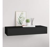 Vidaxl Wall-Mounted Drawer Shelf Black 60X23.5X10Cm Mdf