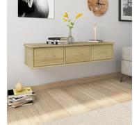 Wall-mounted Drawer Shelf Wall Rack Storage Cabinet Engineered Wood vidaXL