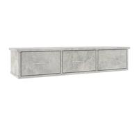 vidaXL Wall-mounted Drawer Shelf Engineered Wood Concrete Grey Cabinet Shelf