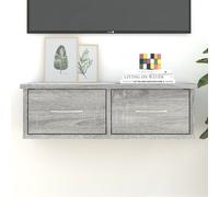 Wall-Mounted Drawer Shelf Wall Rack Storage Cabinet Engineered Wood vidaXL