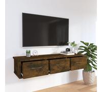 (smoked oak) vidaXL Wall-mounted Drawer Shelf Engineered Wood Wall Cabinet Multi Colours