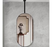 Wall-Mounted Dressing Mirror - Sl lack Suspended Ceiling Mirror for Bathroom Corridor & Home Decor - Sizes: 16" to 47" - Clear Functional & Stylish
