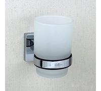 Wall Mounted Drinking Glass Tumbler/Toothbrush Holder in Polished Chrome