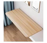 Wall-Mounted Drop Leaf Dining Table, Space-Saving Laundry & Office Folding Desk, Compact Floating Laptop Workbench in Light Walnut - Versatile & Stylish Design